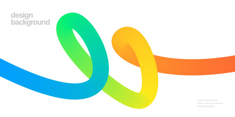 Background with wavy gradient shapes. Colorful squiggles gradient lines design for flyer, poster, cover or banner. Vector illustrations.