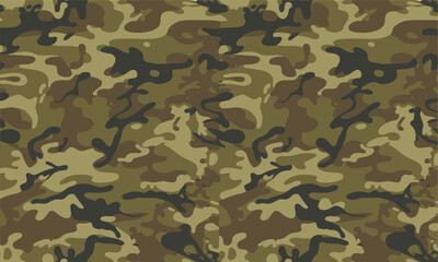 Modern seamless vector-style camouflage pattern featuring, easily editable.