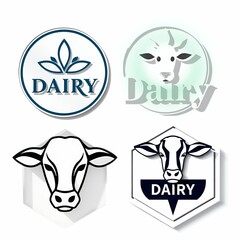 Icon, cow's milk logo, milk drop