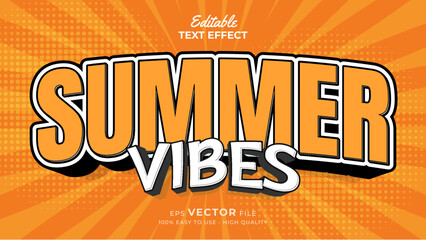 Obraz premium Summer Vacation Editable Text Effect Collection