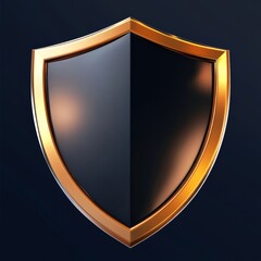 Polished 3D Shield Icon Symbolizing Security and Business Protection