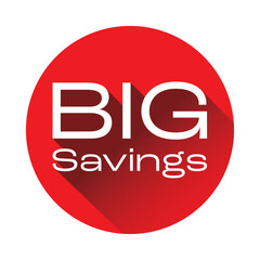 Big Savings label tag sticker