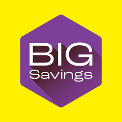 Big Savings label tag sticker