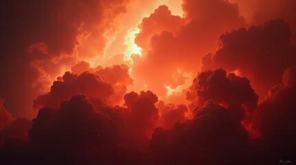 Naklejka premium Ethereal Deep Space Nebula Glow