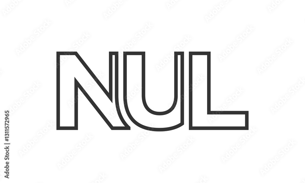 Fototapete nul logo design template with strong and modern bold text. initial based vector logotype featuring s