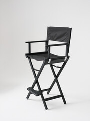 black high chair isolate on white background