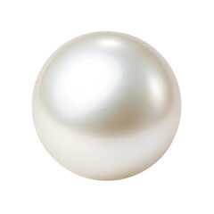 white pearl isolated on transparent background.