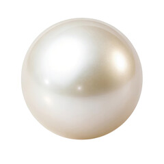 white pearl isolated on transparent background.
