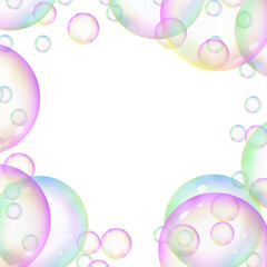 Vibrant soap bubbles overlay