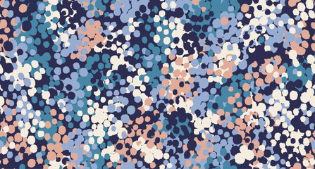 estampado de puntos con pincel artistico y colorido