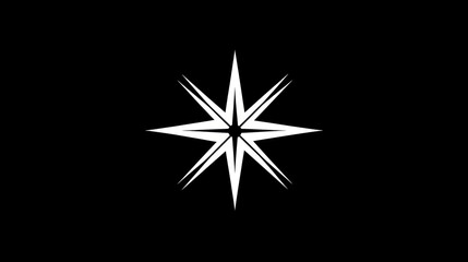 Fototapeta premium Eight-pointed star, dark background, design element, graphic, abstract art