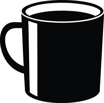 recommend clip art: coffee mug black silhouette on white background. Cup icon design