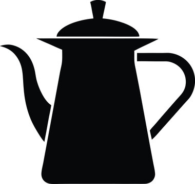 recommend clip art: Coffee maker black silhouette vector art. Coffee Machine Vector design. Kettle Icon On White Background Flat Style