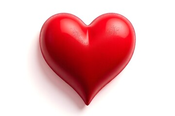 red heart isolated on white