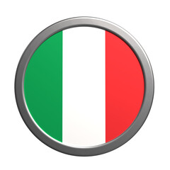 3D Italian flag icon