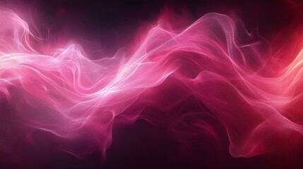 Obraz premium A captivating abstract background featuring flowing pink and red waves blending harmoniously against a dark backdrop, perfect for various design projects.