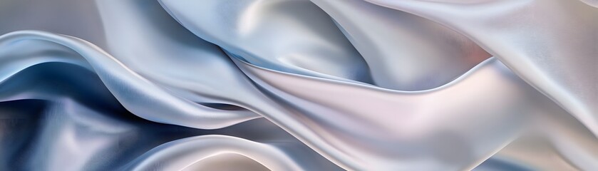 Silky fabric gracefully drapes and flows with subtle color gradients