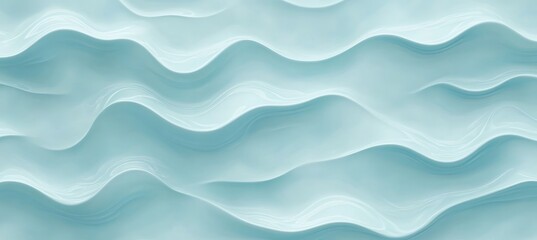 Fototapeta premium Seamless Baby Blue, 3D Low Profile Style, Delicate Wave Texture Pattern Background Elegant Design