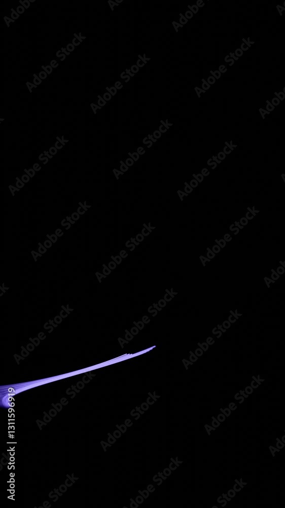 Poster A dynamic abstract design featuring glowing purple lines in a fluid spiral pattern, set against a black background, creating a modern and futuristic aesthetic.

