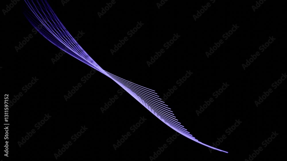 Poster A dynamic abstract design featuring glowing purple lines in a fluid spiral pattern, set against a black background, creating a modern and futuristic aesthetic.

