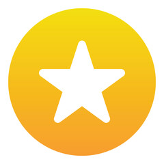 Gradient color icon, illustration for Rating star, award, badge.