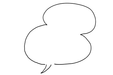 シンプルな手描き吹き出し