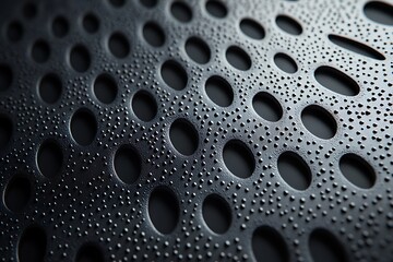 Abstract Dark Perforated Metal Texture Background
