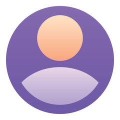 Gradient color icon, illustration for User, profile, account.
