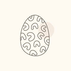 Easter egg icon. Illustration of Spring or Easter. Perfect for banner, postcard, poster, party and other decorations.