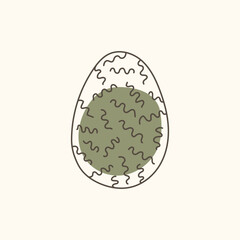Easter egg icon. Illustration of Spring or Easter. Perfect for banner, postcard, poster, party and other decorations.