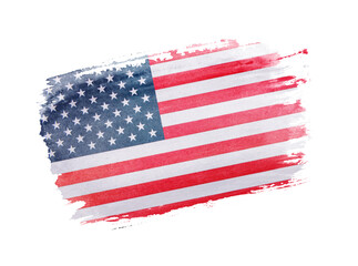 USA Flag isolated on white background