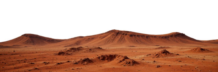 Desert Landscape with Red Sand Dunes
