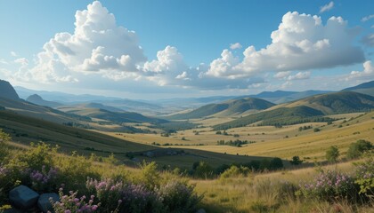 Obraz premium panorama of the mountains in the summer