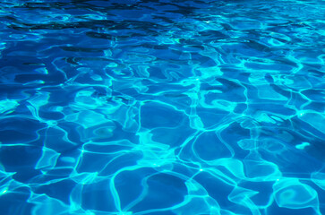 water in swimming pool rippled water detail background
