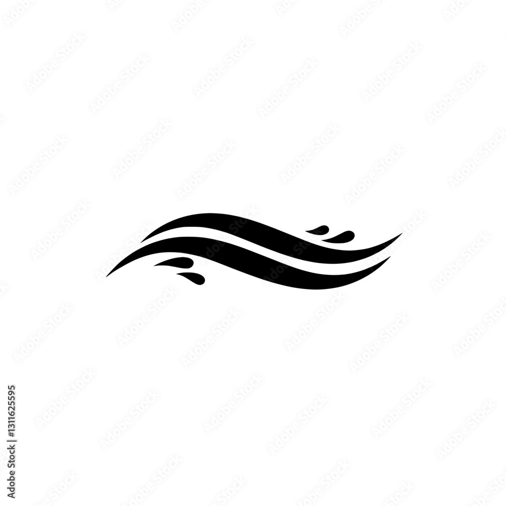 Poster abstract wave design: elegant, flowing lines create a dynamic wave design, perfect for adding a touc