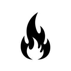 Eternal Flame Icon: A minimalist yet impactful design, featuring a stylized depiction of a flickering flame, rendered in a bold black silhouette, capturing the essence of energy and power.