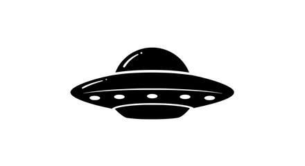 Mysterious Visitor: A sleek, black UFO hovers silently, a mysterious emblem of the unknown. Its minimalist design invites intrigue and sparks imagination about extraterrestrial life.