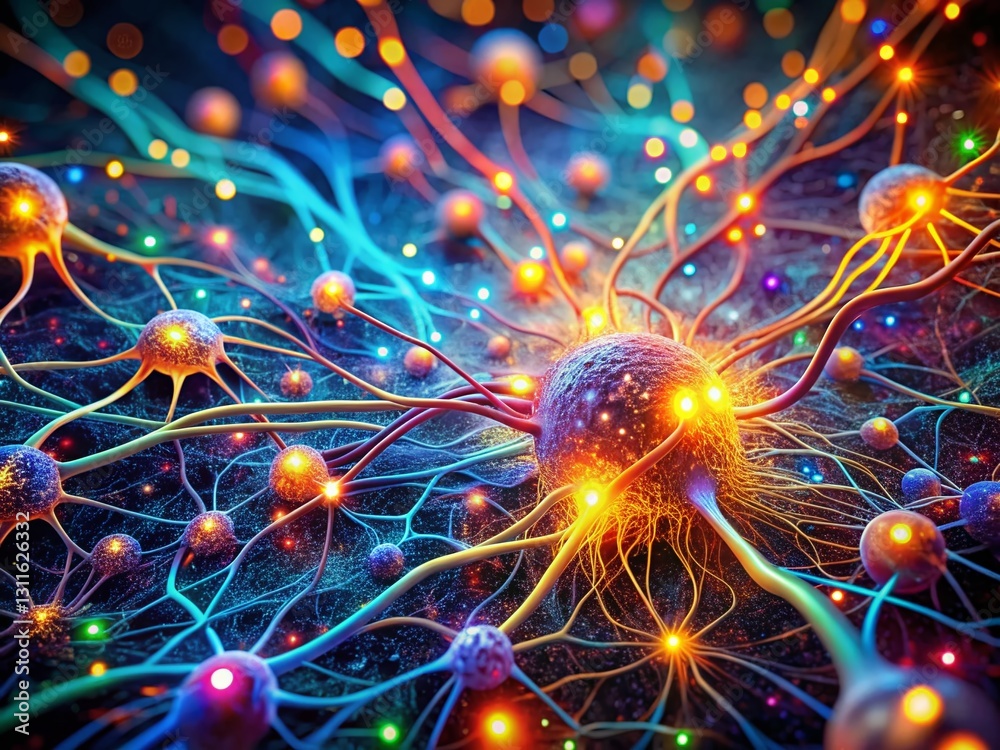 Poster surreal neural network: generative ai's absolute realistic brain connections