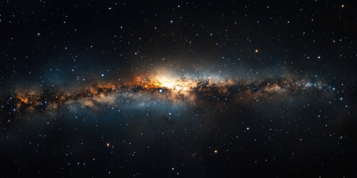 A starry sky with a long, thin line of stars. The stars are scattered throughout the sky, with some closer together and others further apart