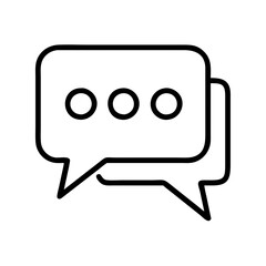 chat bubble icon, chat bubble line art - simple line art of chat bubble, perfect for chat bubble logos and icons