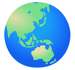 globe showing Asia-Australia Emoji