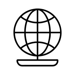 internet globe icon, internet globe line art - simple line art of internet globe, perfect for internet globe logos and icons