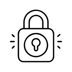 lock icon, lock line art - simple line art of lock, perfect for lock logos and icons