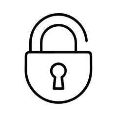 lock icon, lock line art - simple line art of lock, perfect for lock logos and icons