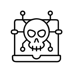 malware icon, malware line art - simple line art of malware, perfect for malware logos and icons