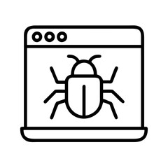 Obraz premium malware icon, malware line art - simple line art of malware, perfect for malware logos and icons