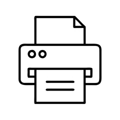 printer icon, printer line art - simple line art of printer, perfect for printer logos and icons