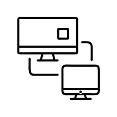 remote desktop icon, remote desktop line art - simple line art of remote desktop, perfect for remote desktop logos and icons