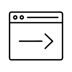 terminal window icon, terminal window line art - simple line art of terminal window, perfect for terminal window logos and icons