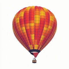Naklejka premium Colorful Hot Air Balloon in Flight.